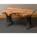 rustic live edge burly maple coffee table