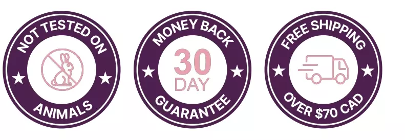 Not tested on animals, 30 days money back guarantee badge_Desktop Mobile 2