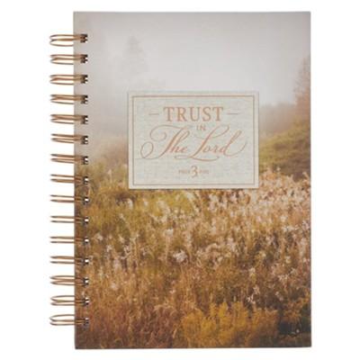 Trust in the Lord journal with image of a field