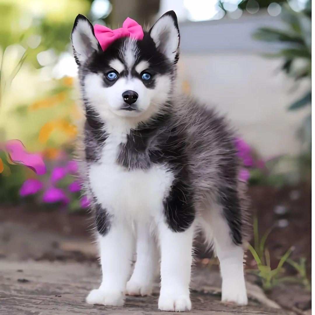 pomsky dog outdoor