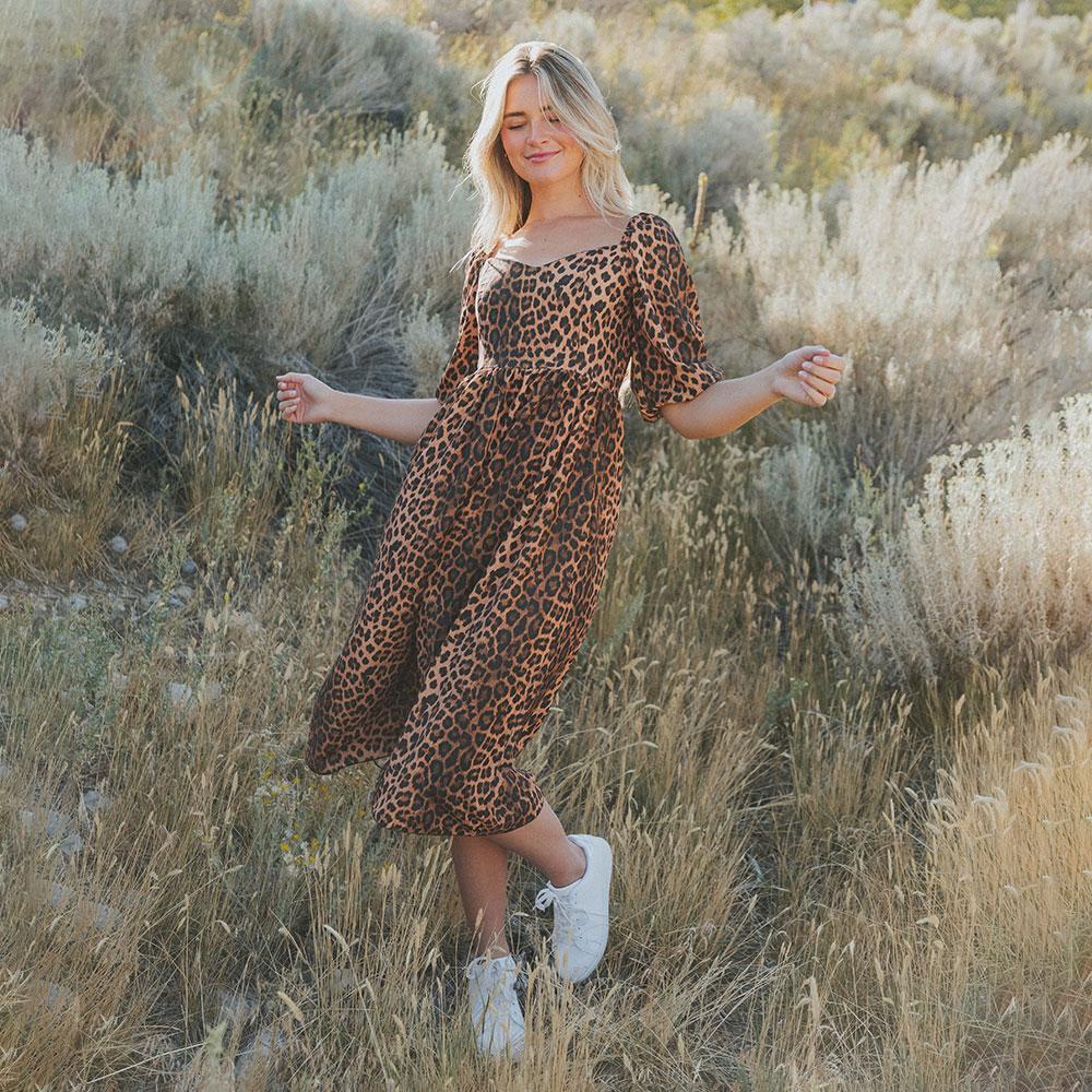 Kadie Leopard Dress (Classic)