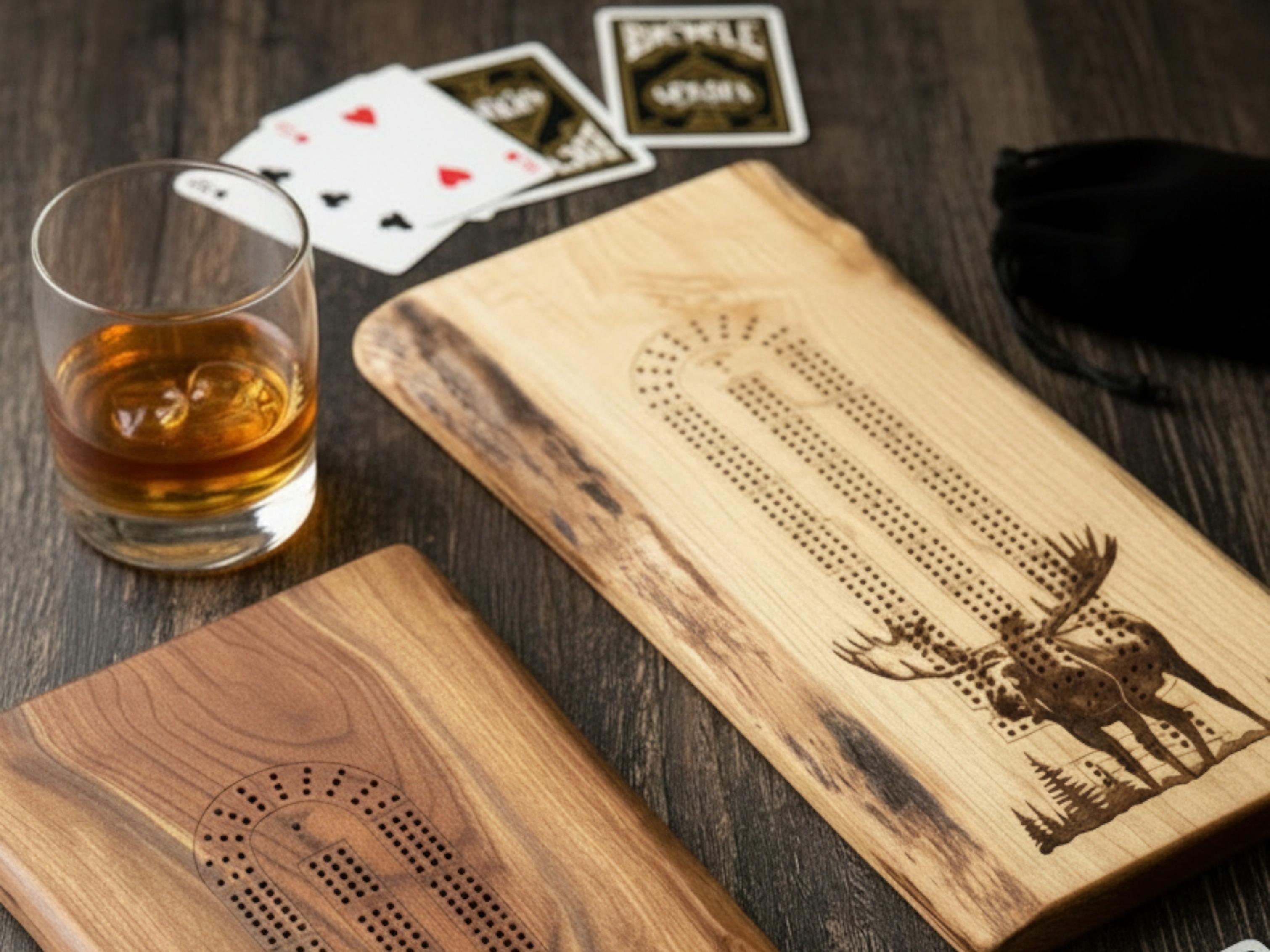 handcrafted hardwood cribbage boards showing durable personalized gift quality