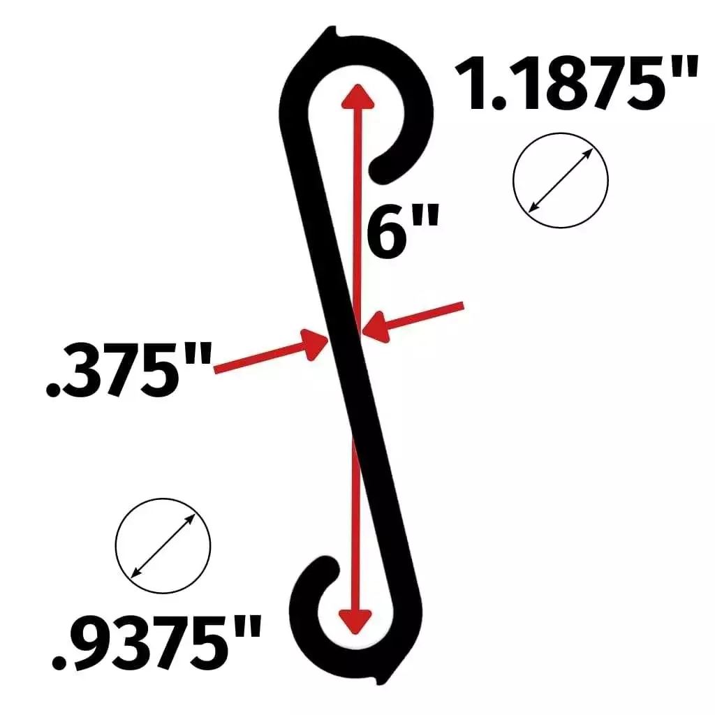 hanging hook dimensions