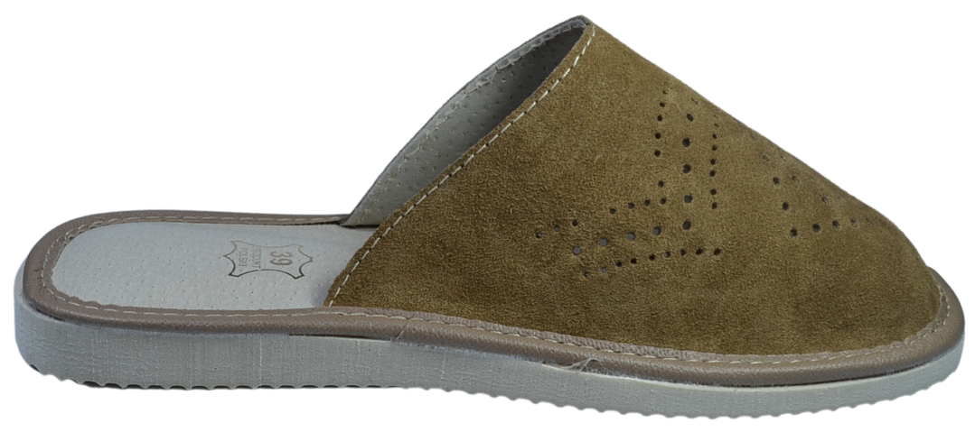 Ariona - Women brown Suede Slippers - Reindeer Leather2