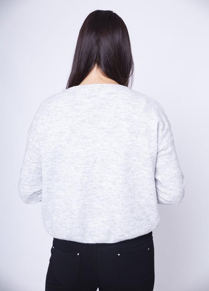 " Amour " Wool Mix Jumper in Grey