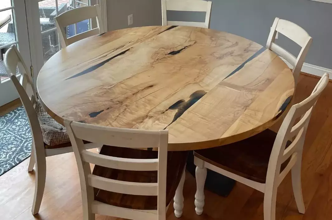 Custom Round Epoxy Table