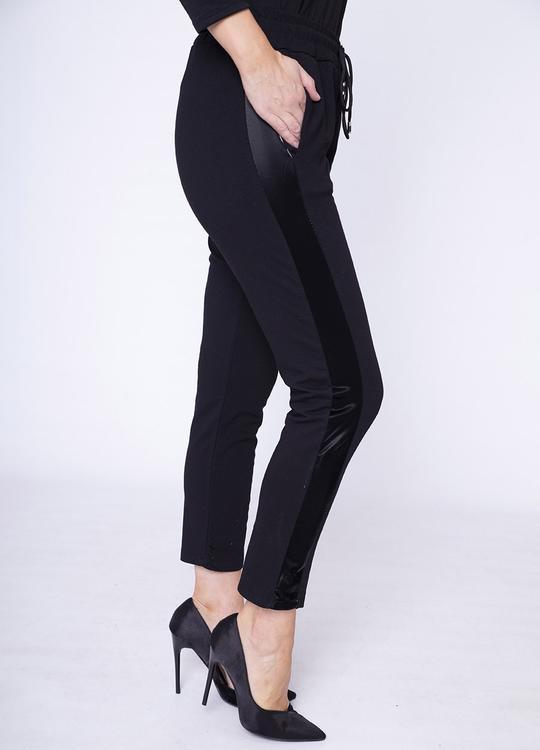 Drawstring Leather Side Trouser