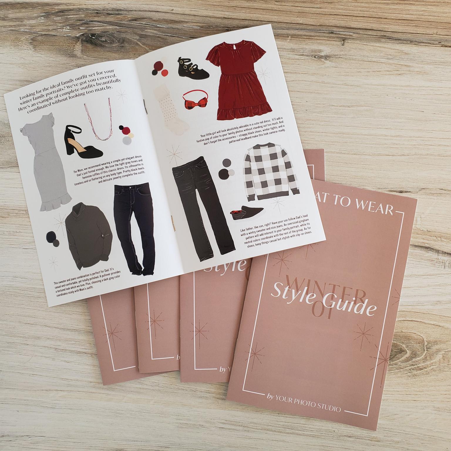 Wear Guide What to Wear Guide Template Photographer Style Guide 2 Days Sale