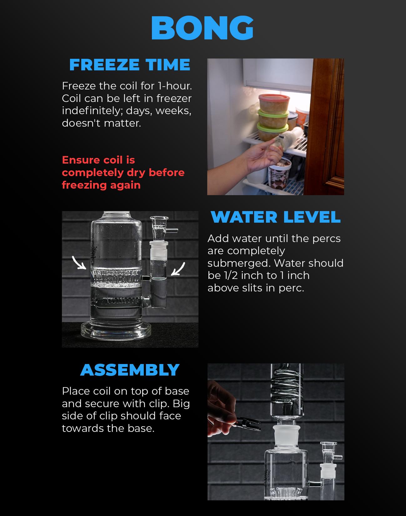 freeze pipe bong infographic