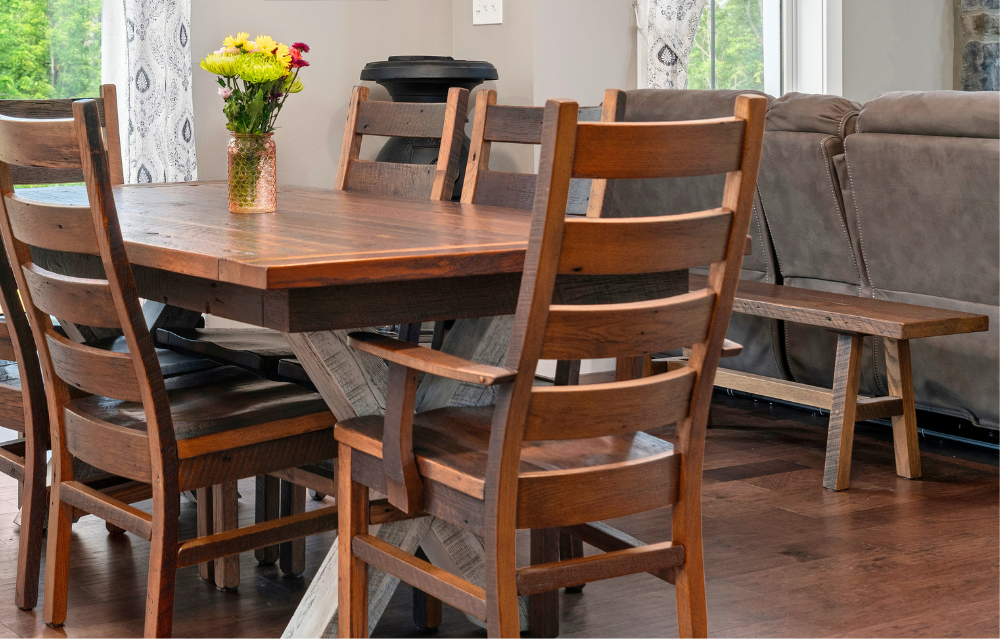 Akron Wood Ladderback Dining Chairs