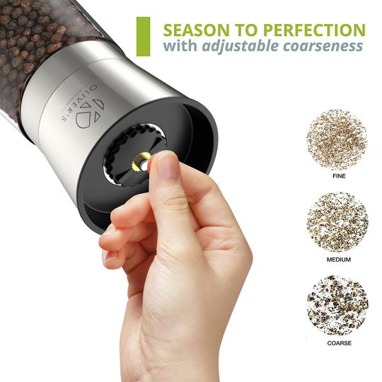 Salt & Pepper Grinders Season To Perfection Oliver's Kitchen