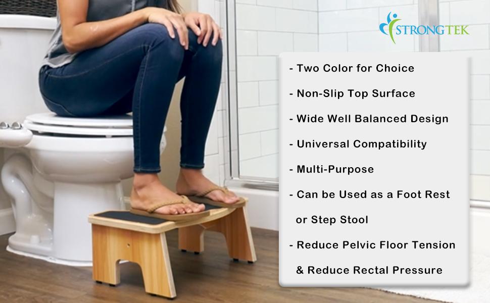 STAUBER Best Potty Stool - Acrylic Squatting Toilet Step Stool- Origin