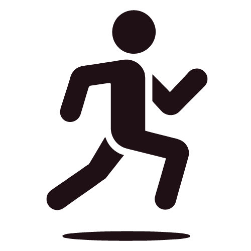 Running figure.