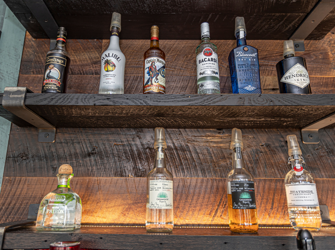 Reclaimed Wood Shelf with Steel Brackets