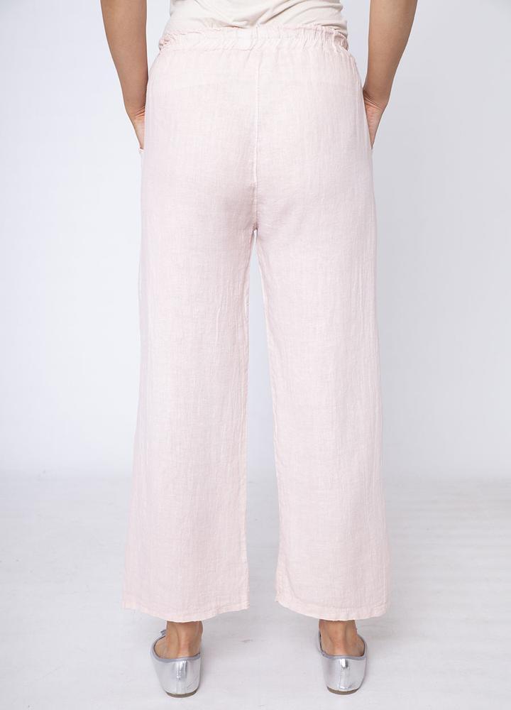 Stretch Waist Linen Trouser