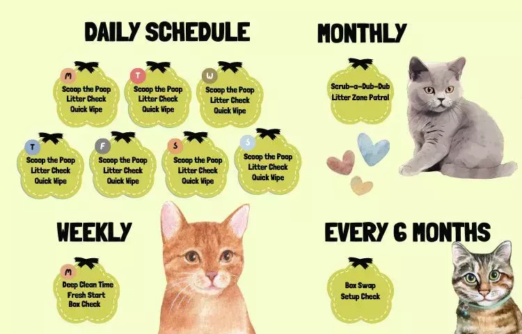 litter box cleaning schedule