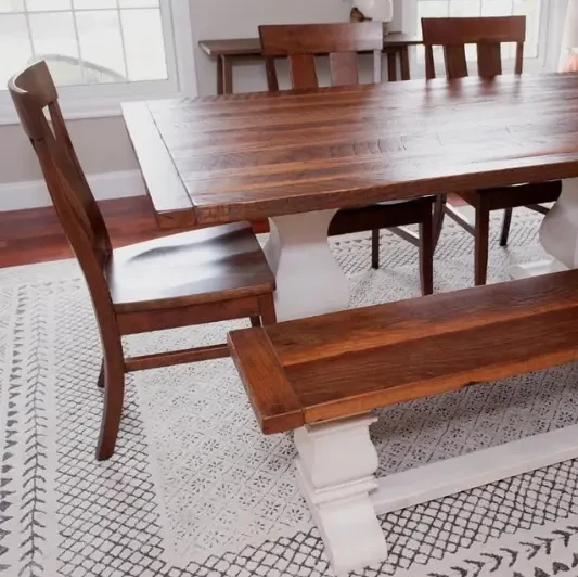 custom wood dining bench