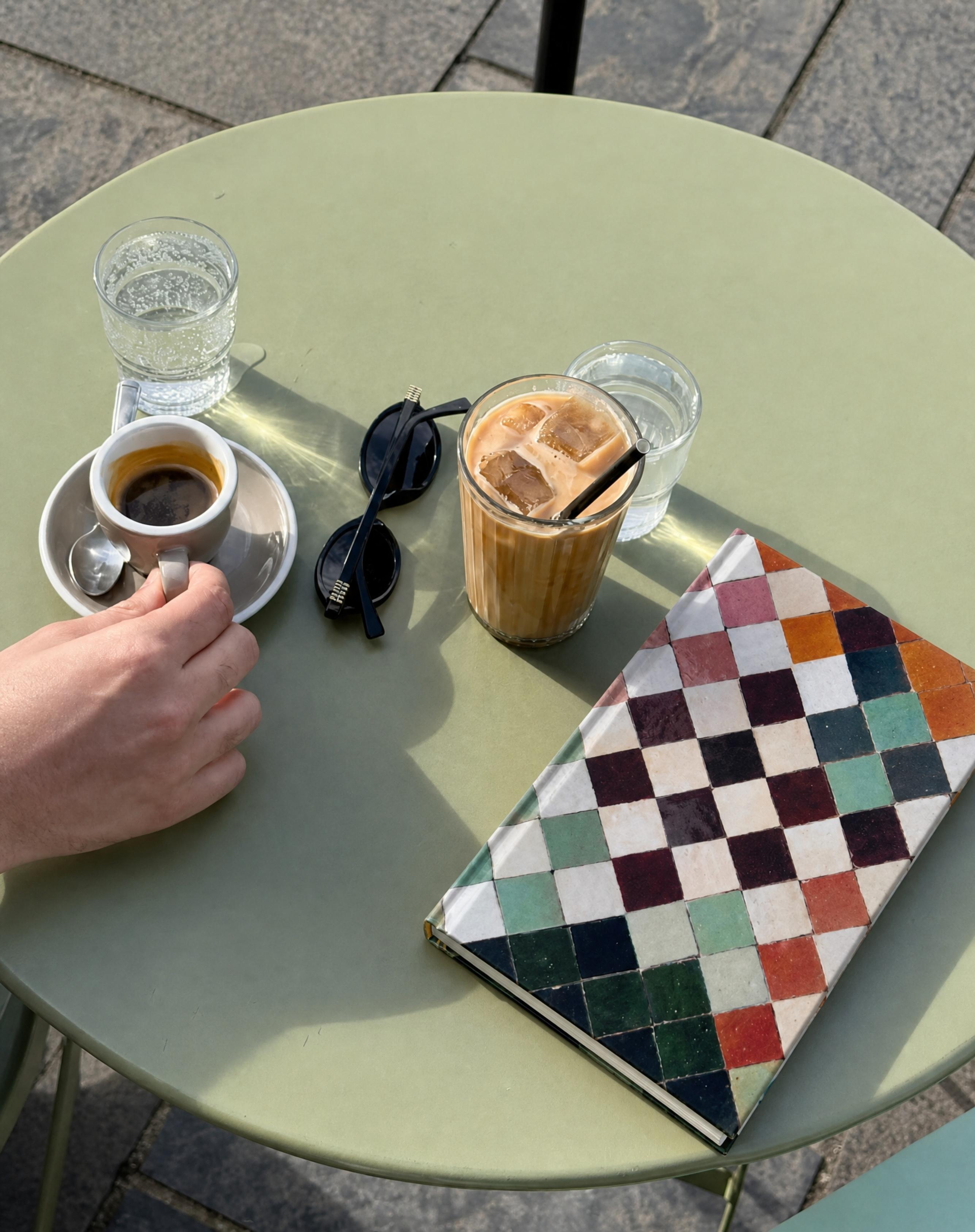 journal on coffee table