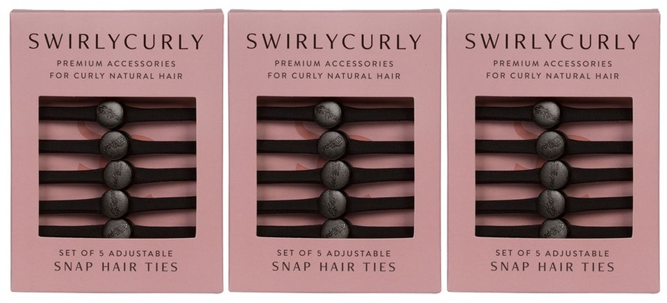 Image of 3 packs Snapee hair ties brown