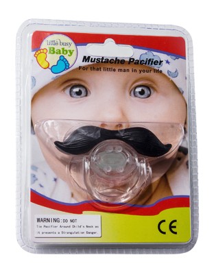Mustache Pacifier front view packaging