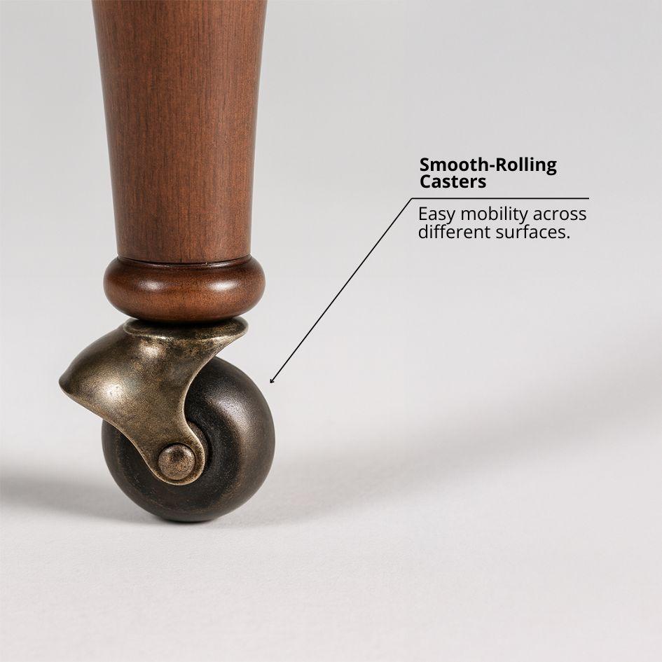 smooth-rolling casters for easy mobility across different surfaces