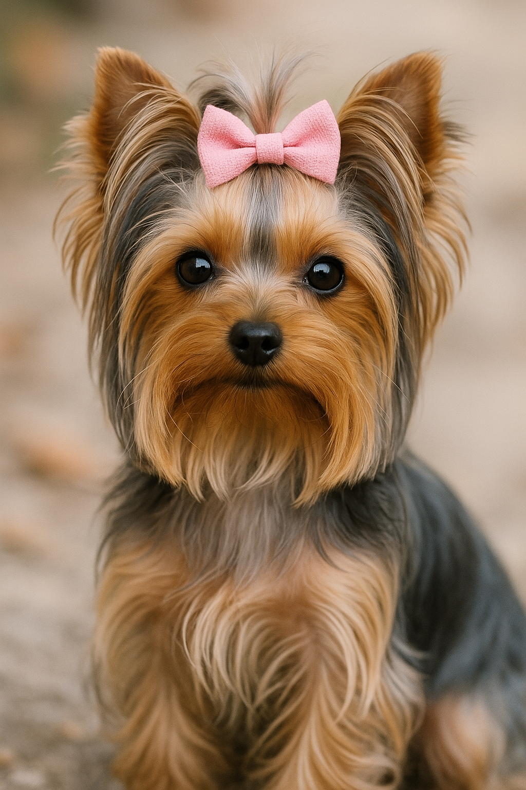 Yorkshire terrier outdoors