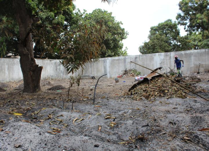 The first step was to clear the land of all the rubbish