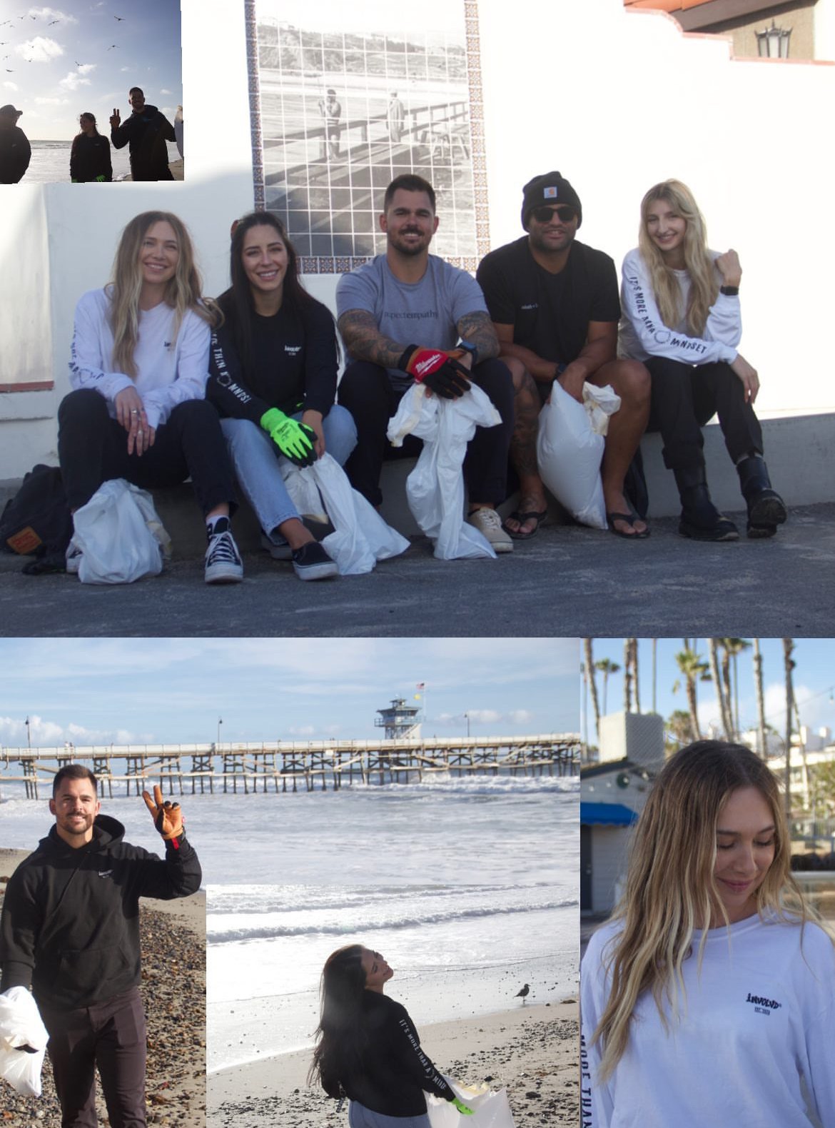 Involvd Team Beach Clean Up Day San Clemente_Involvd Mental Health and Social Advocacy Clothing Brand