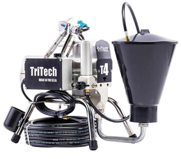 TriTech Industries T4 Complete 3300 PSI @0.57 GPM Single Phase Electric Airless Sprayer - Hopper