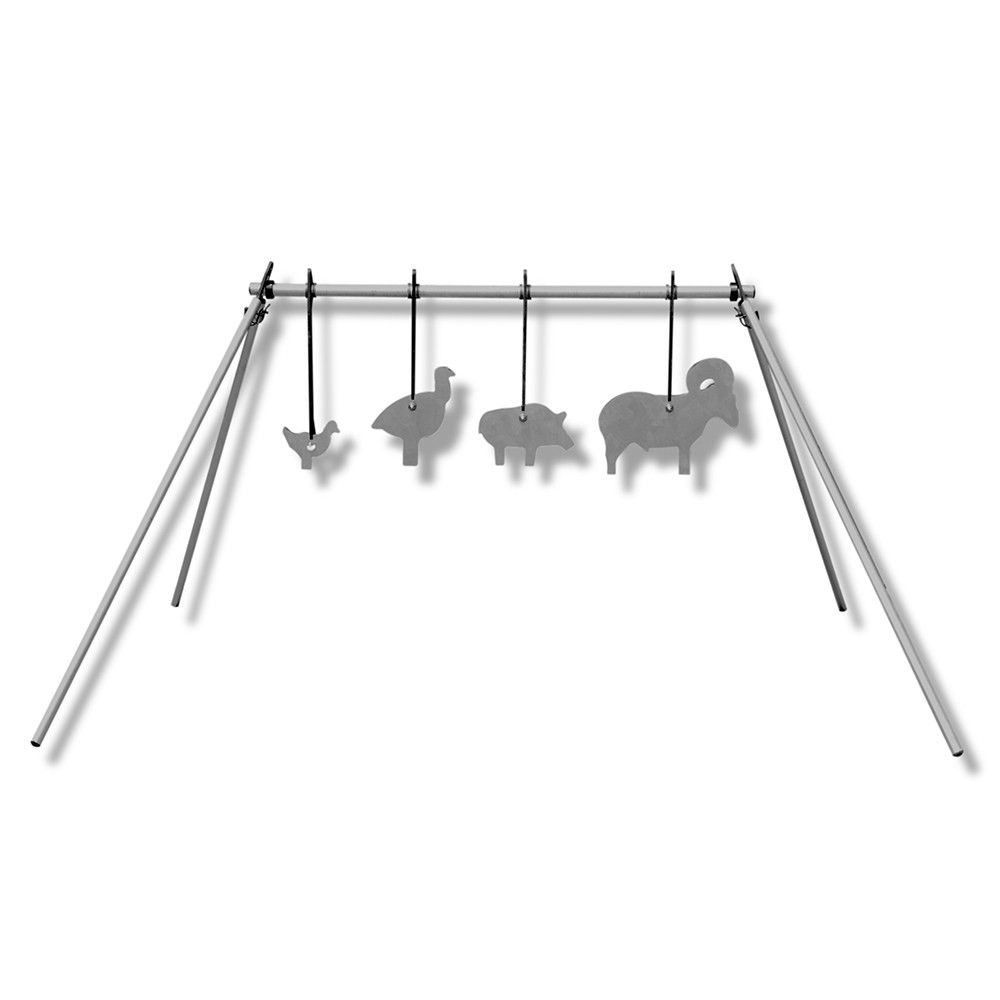 Complete Set Of AR500 NRA Animals With Steel Hangers And EMT Target Stand