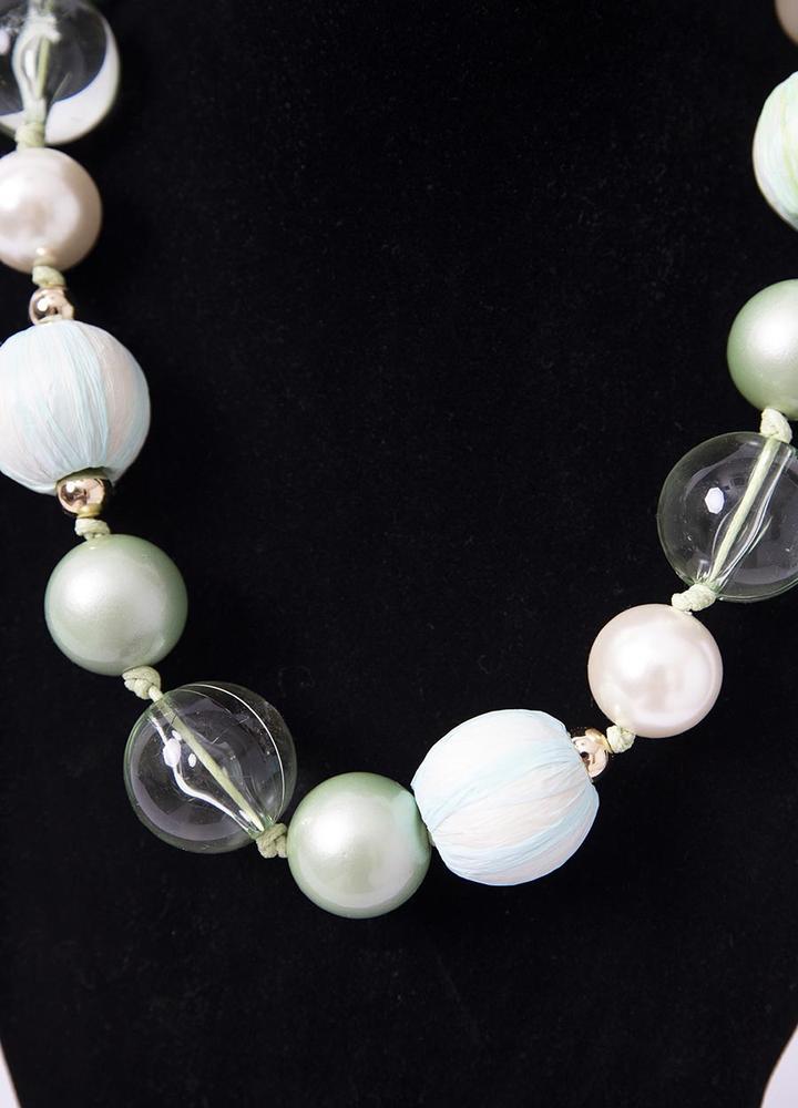 Chunky Pearl & Stone Necklace