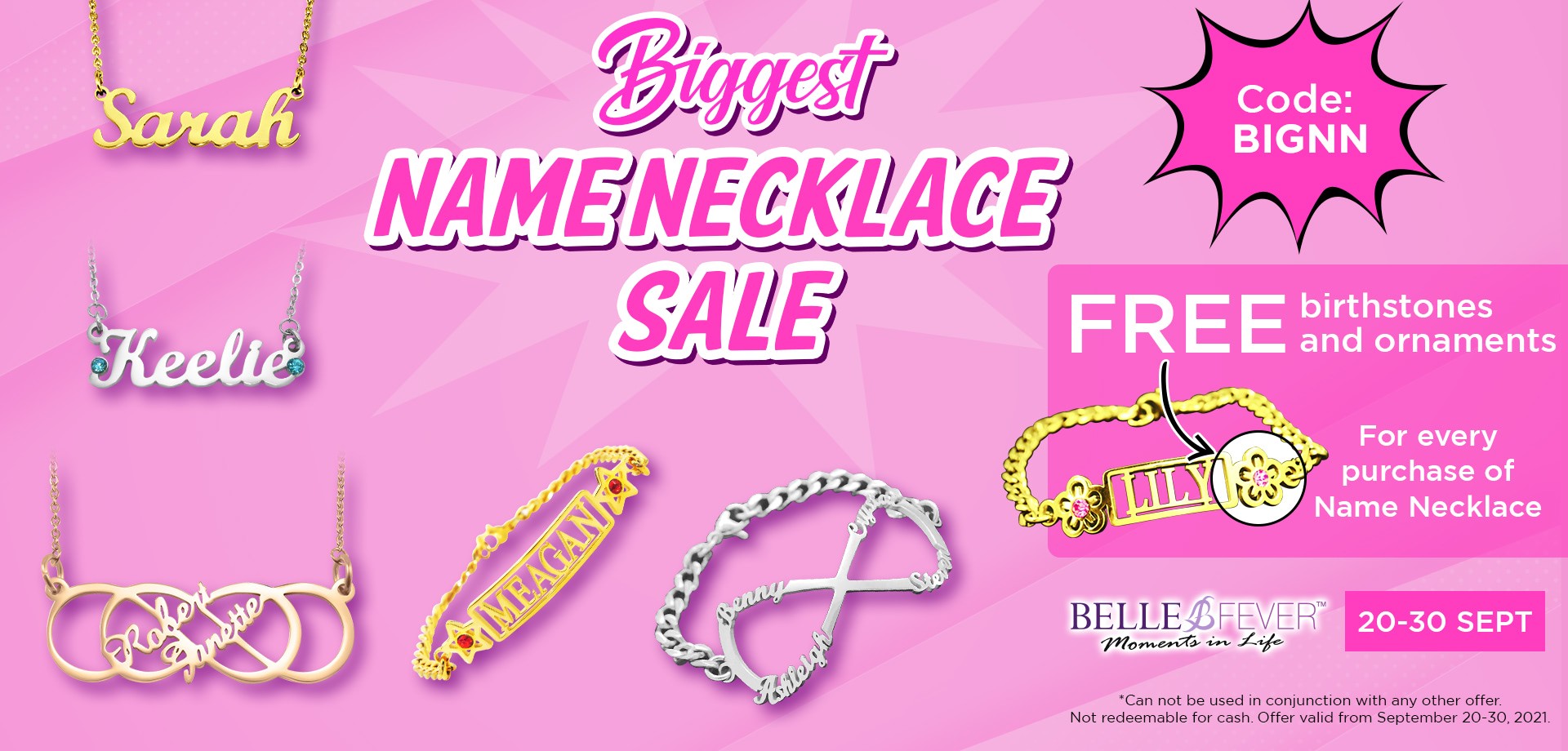 Biggest Name Necklace Sale by Belle Fever