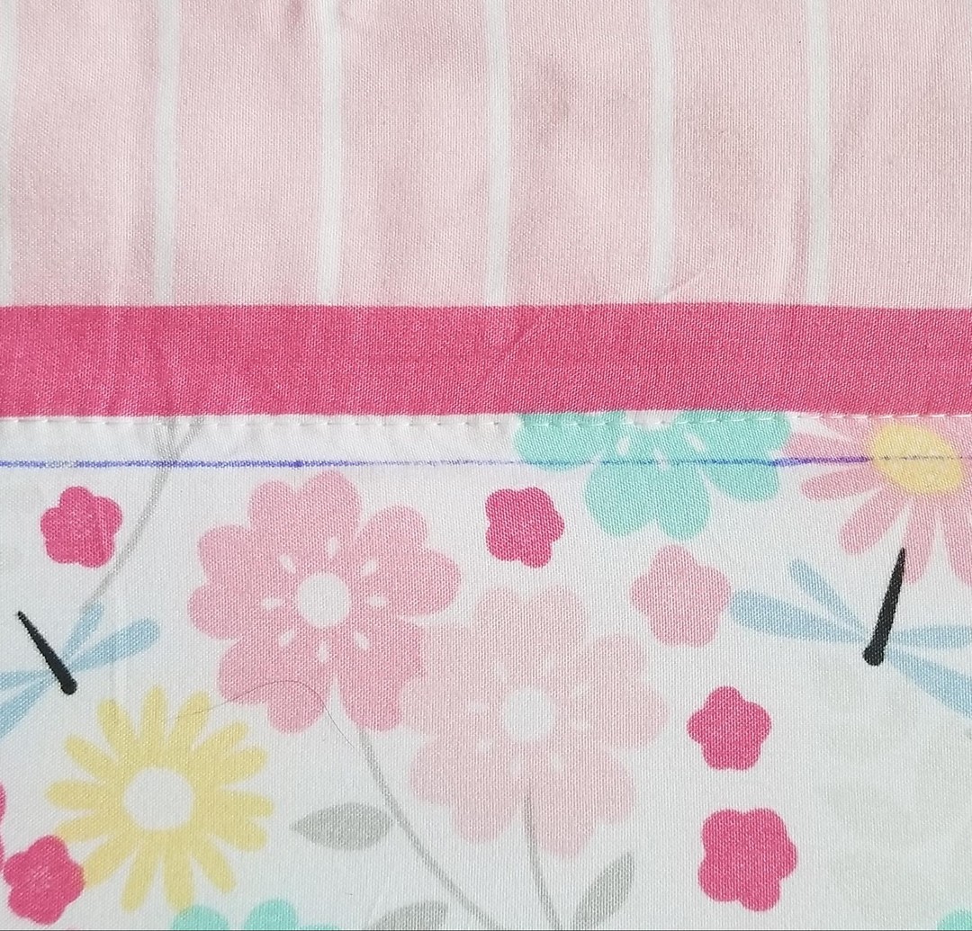 1/4" line on a quilt top after using a Quarter Inch Patchwork Ruler "QIP"