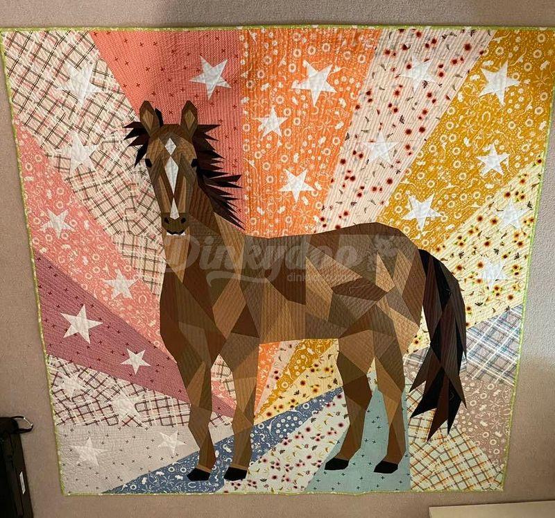 Quilt of the Day 6 Unicorn and Horse Abstractions