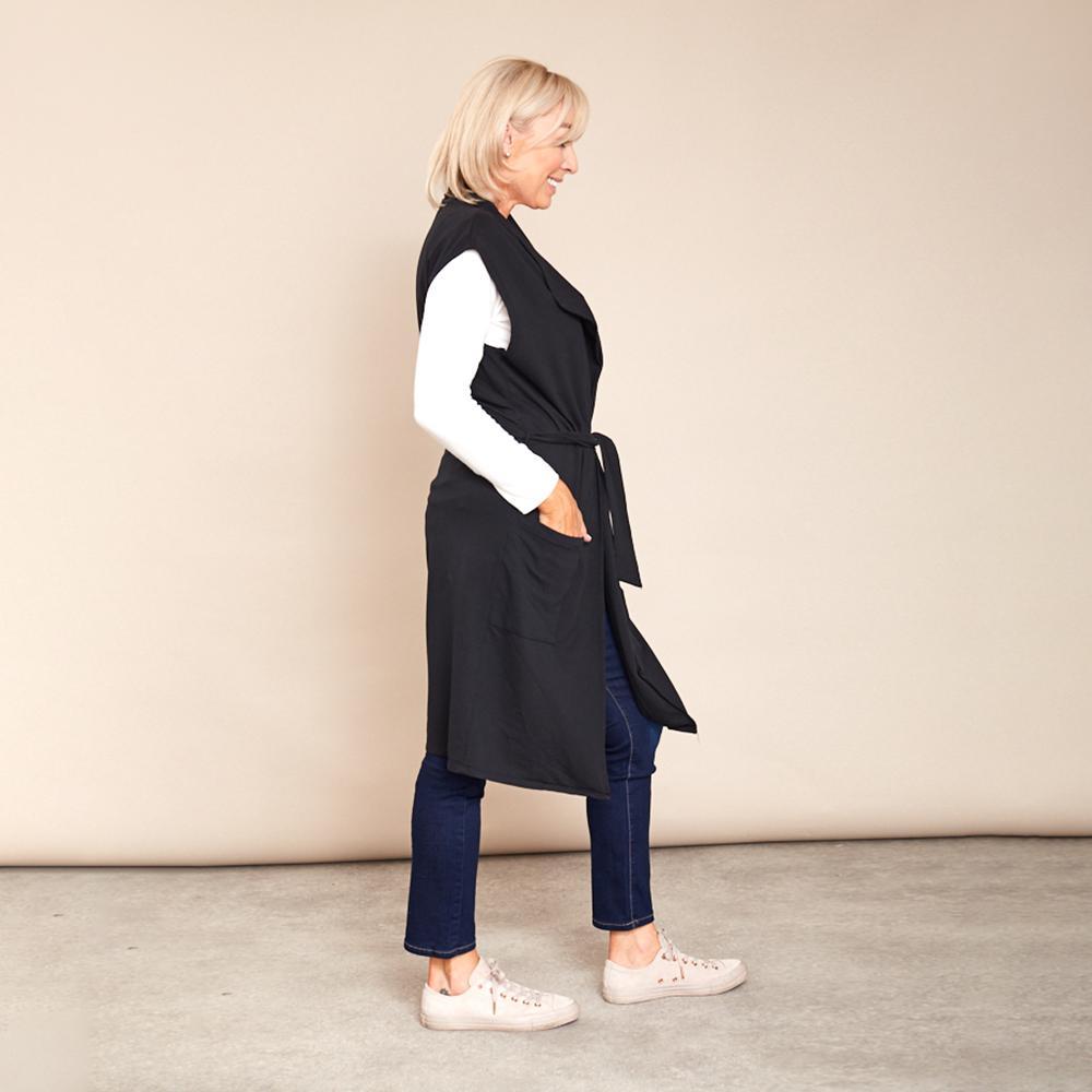 Katrina Jersey Gilet (Black)