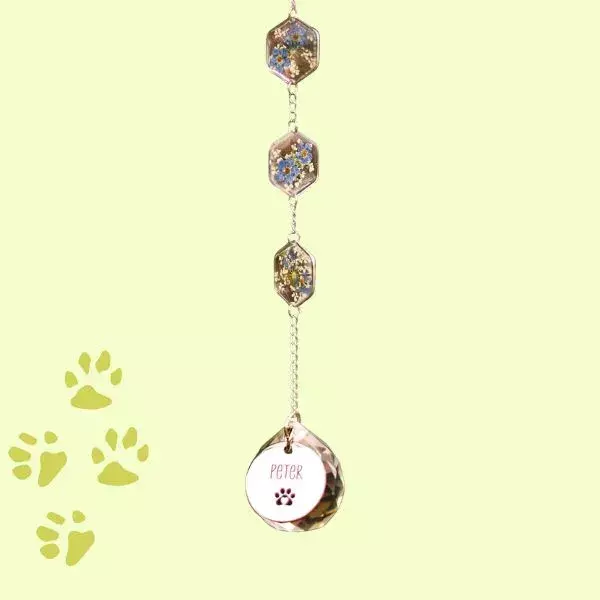 engraved pet wind chimes
