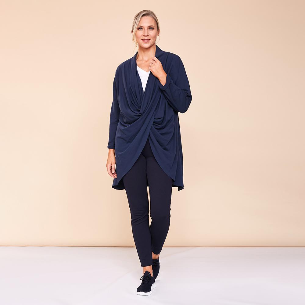 Saoirse Wrap Cardigan (Navy)
