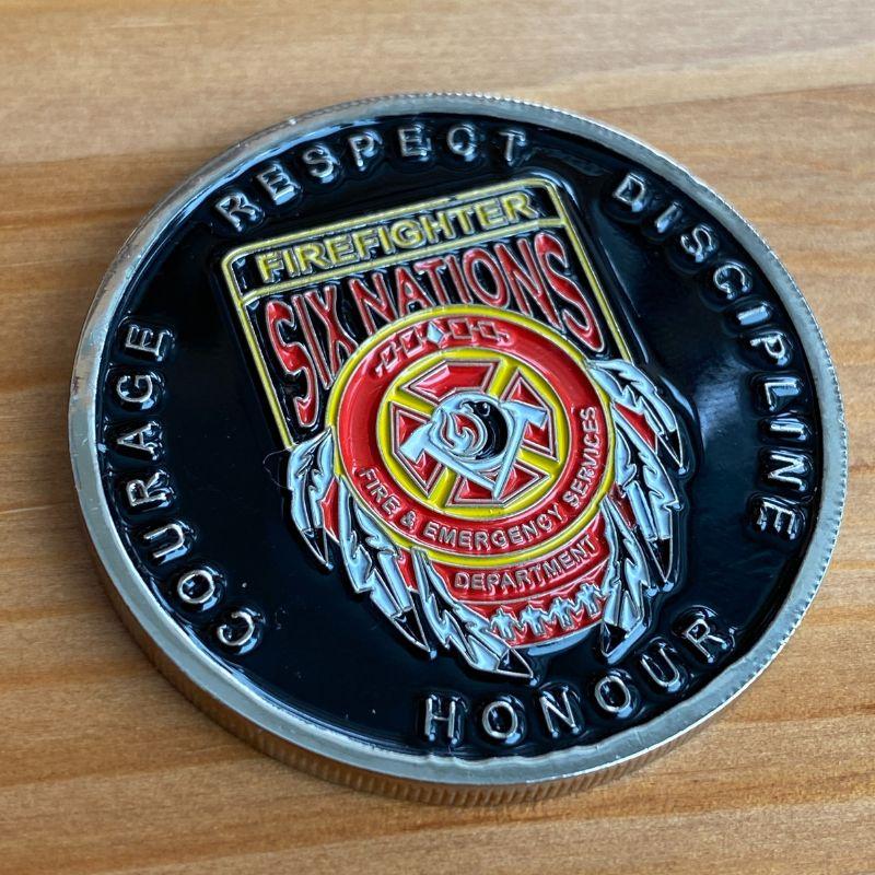 Six Nations Firefighter challenge coin photo