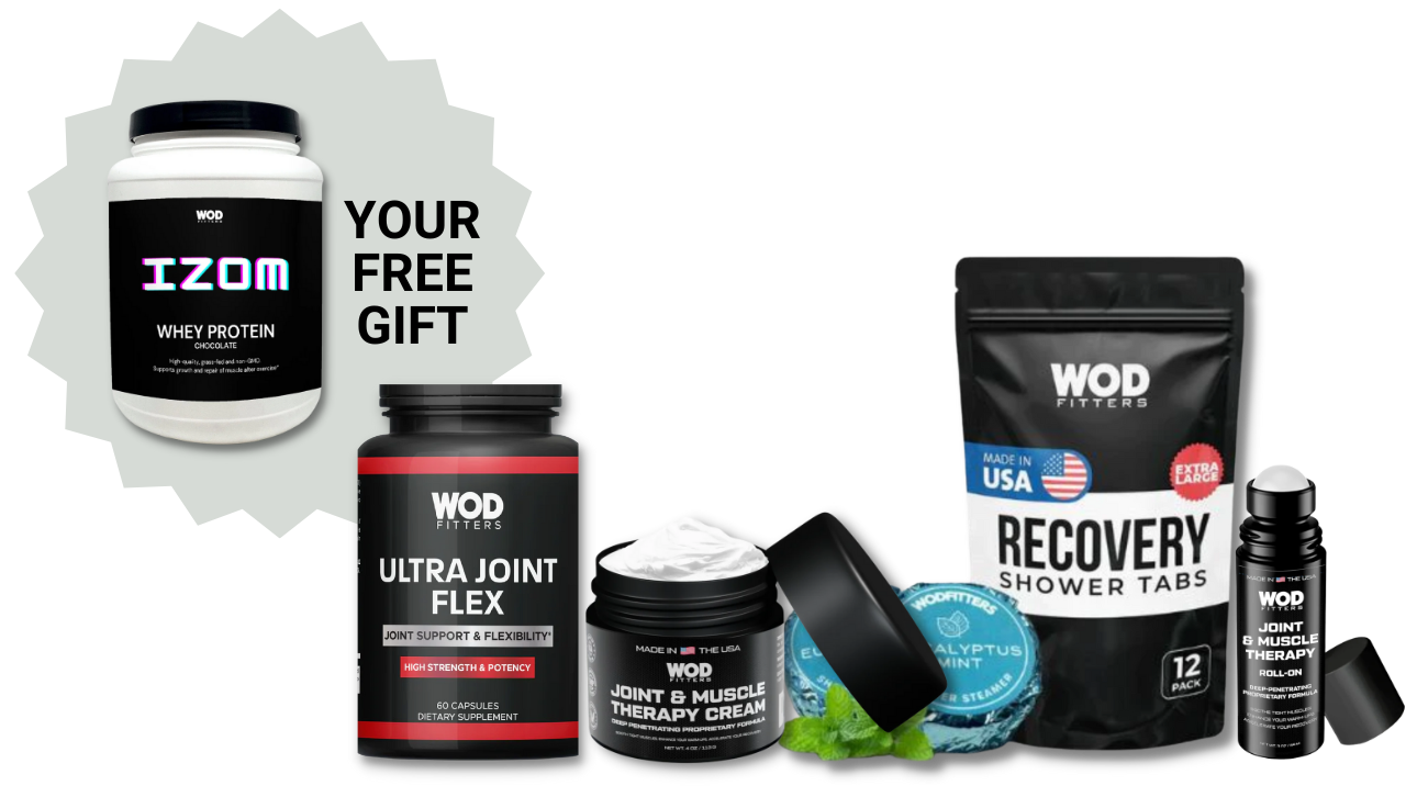 WODFitters Ultimate Recovery Bundle with protein powder for a free gift
