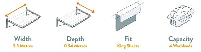 Austral Compact 39 Clothesline Specifications