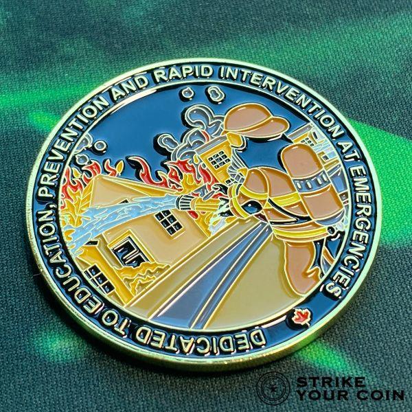 Caledon custom firefighter challenge coins