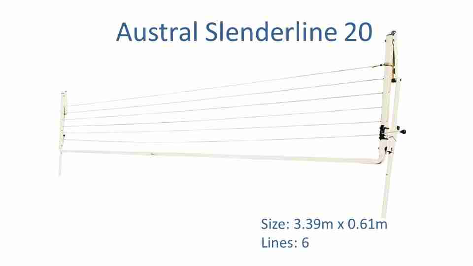 3.1m clothesline austral slenderline 20