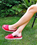 Karissa - Women red leather slippers - Reindeer Leather