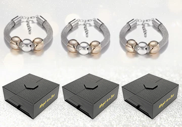 Cube Charms Silver Metal Bracelet