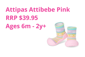 Attipas baby shoes in Attibebe Pink