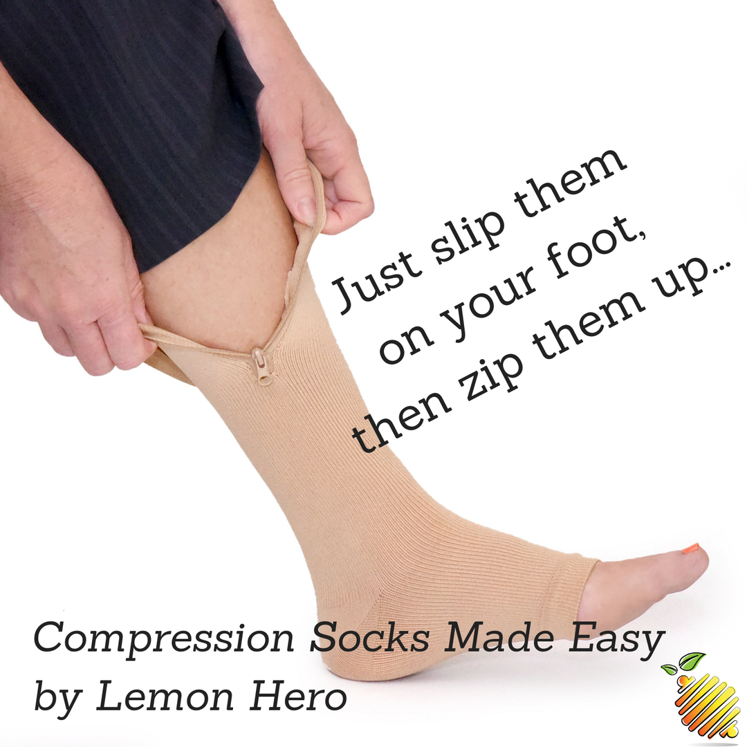 The Original - Medical Grade Recovery Compression Zipper Socks Open To –  Foot Culture