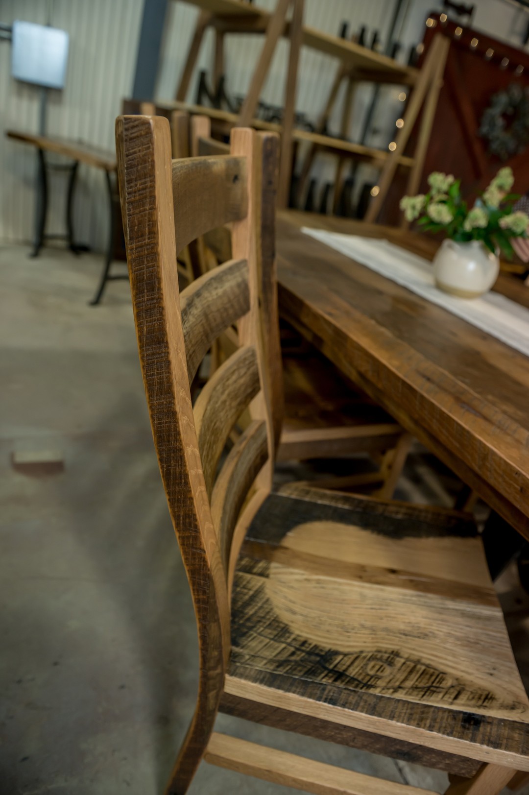 Rustic Reclaimed Wood Dining Chair