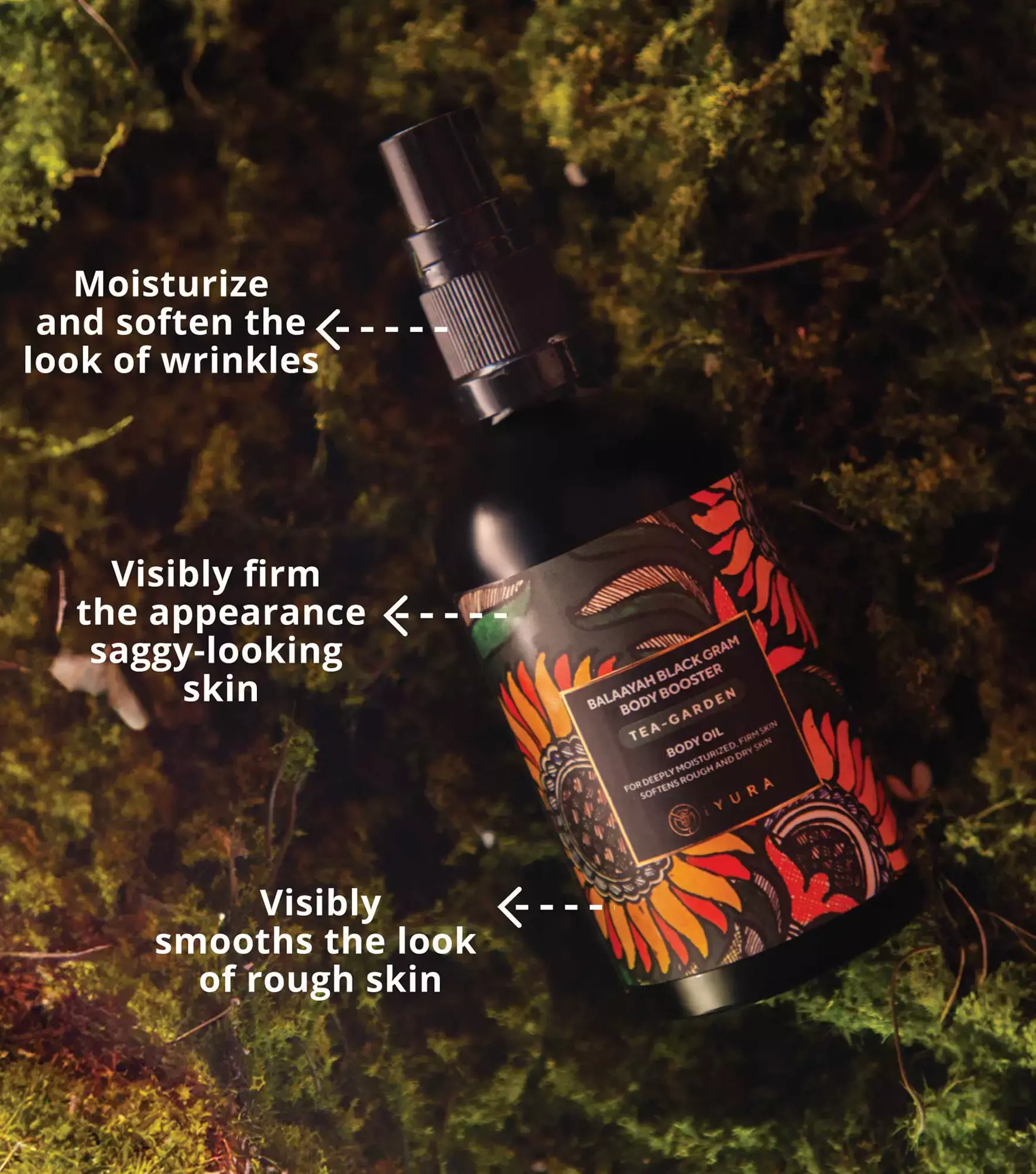 balaayah bottle showing various benefits