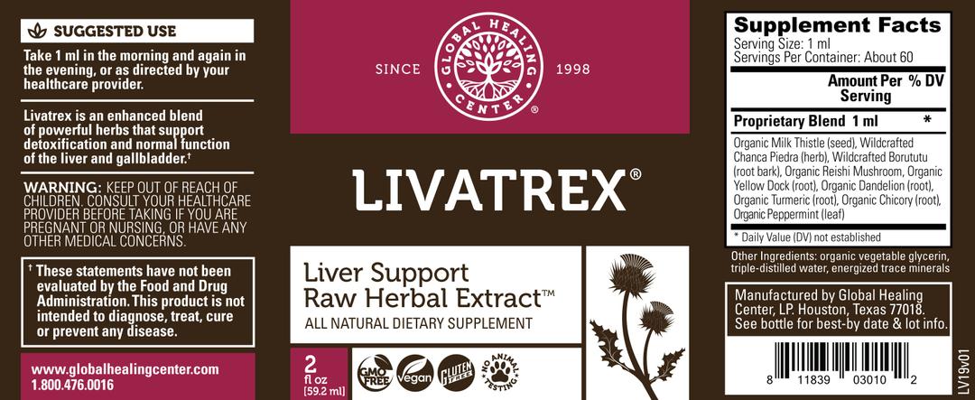 Global Healing Livatrex Bottle 2o Label