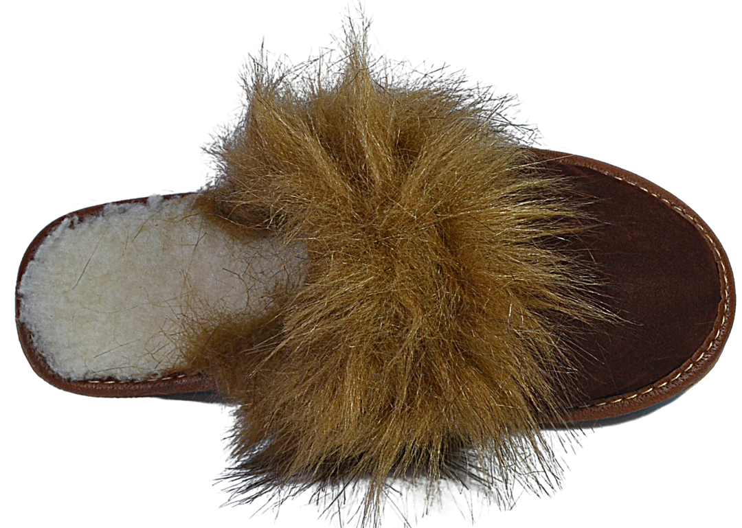 Veronica - Womens suede house shoes - Reindeer Leather